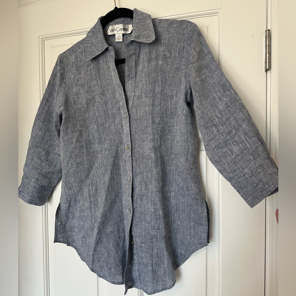 Sara Campbell 100% Linen Button Down